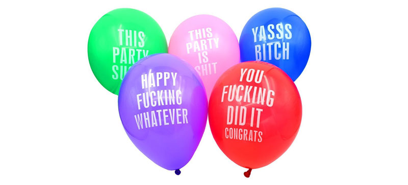 Rude & Abusive Party Balloons